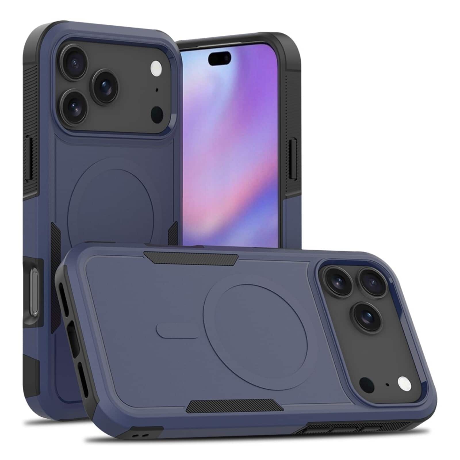 UUCOVER - Magnetic Shockproof Case for Apple iPhone 17 Pro Max, Compatible with MagSafe Dual Layer Heavy Duty Matte Phone Cover - Darkblue price history on PriceWatchPro