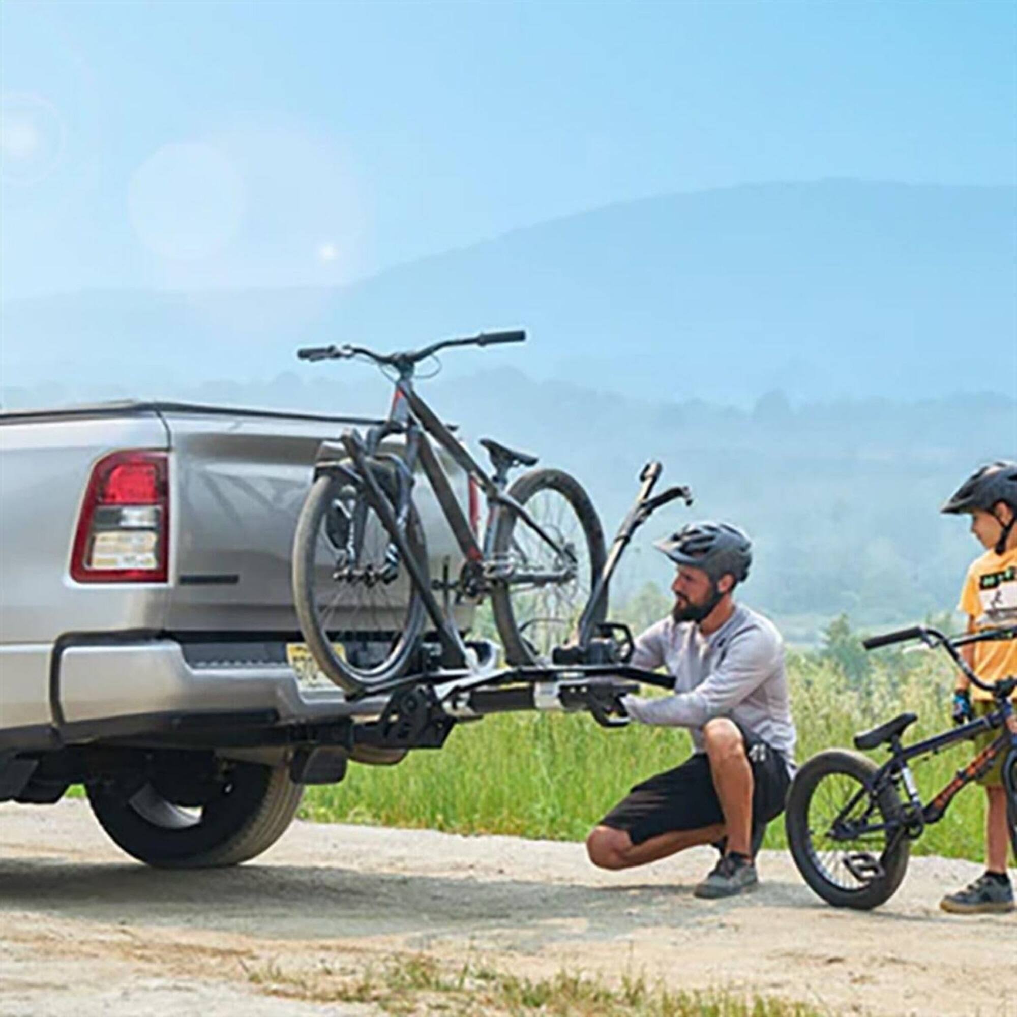 Alt View 4. Saris - MHS UNO, Single Arm Hitch Bike Rack for Cars, Trucks and SUVs - Black.