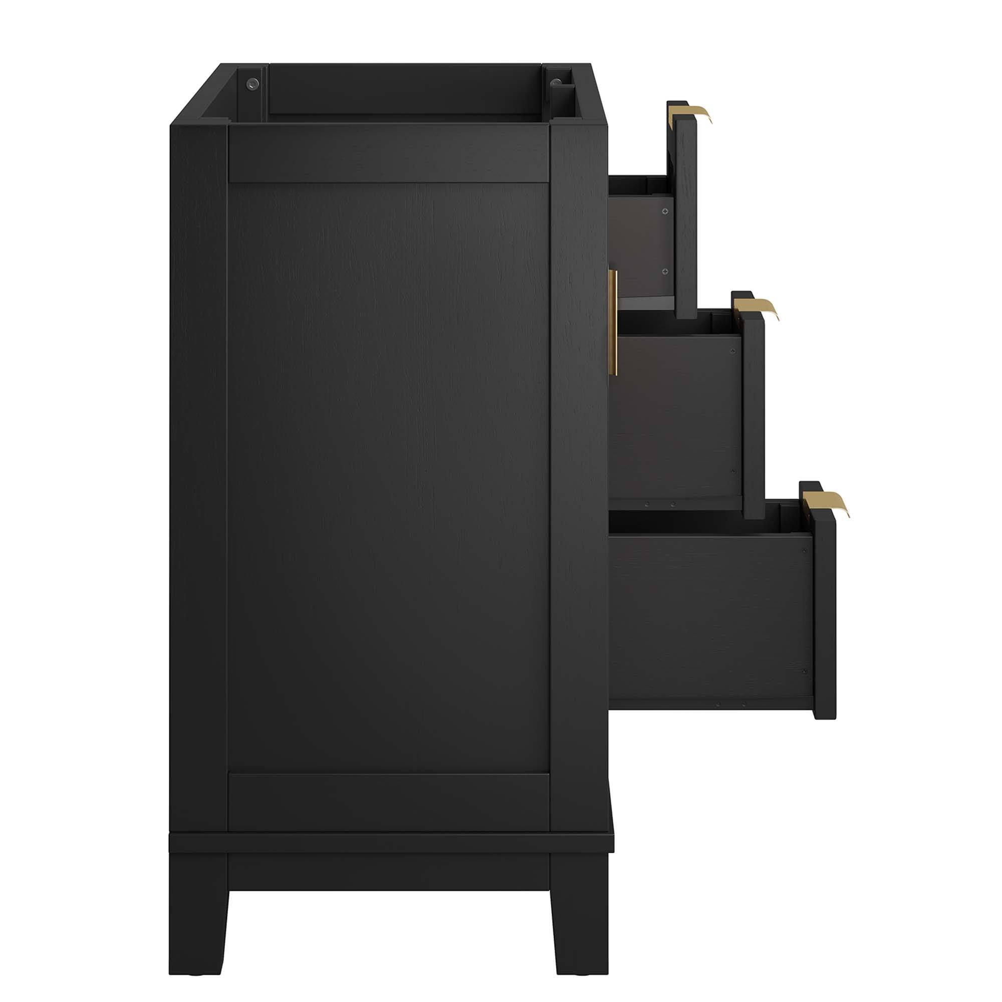 Alt View 6. Modway - Dixie Bathroom Cabinet Basin Not Included by Modway - Black.