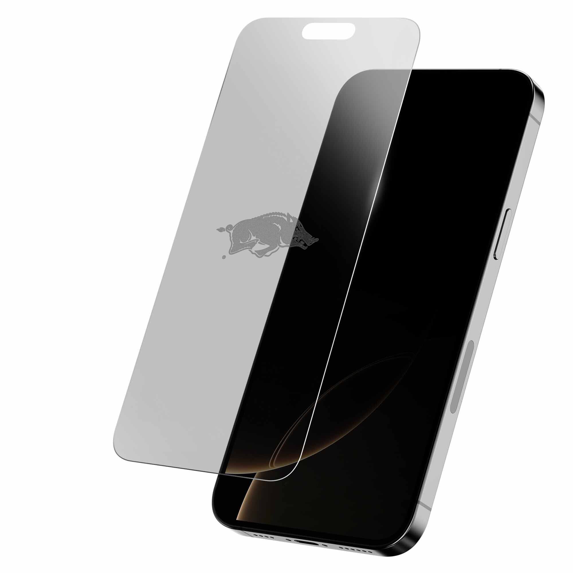 Front. Screen Skinz - Arkansas Razorbacks Clear iPhone Screen Protector - 16 Pro Max - Multicolor.