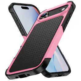 Dteck - For Apple iPhone Air Case Shockproof Drop Protective Rugged Heavy Duty Heat Dissipation Hybrid Phone Cover - Pink
