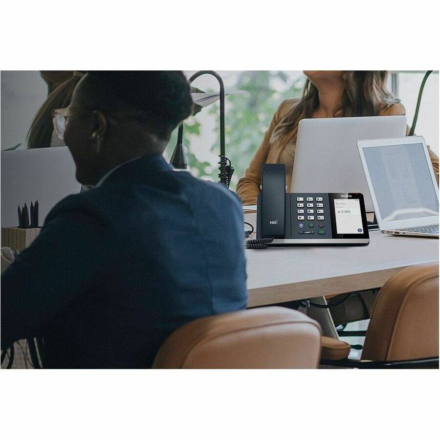 Alt View 5. Yealink - Yealink MP45 IP Phone - Corded - Corded - Wall Mountable, Desktop - VoIP - 4" - Black.