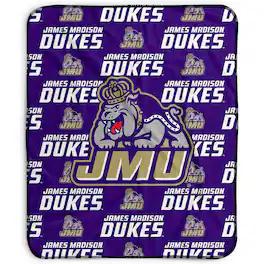 Pegasus - James Madison Dukes 50" x 60" Repeat Wordmark Fleece Blanket - Multicolor