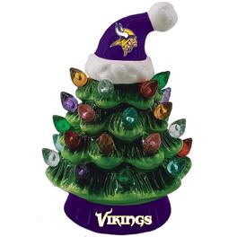Evergreen Enterprises - Minnesota Vikings 8" Light Up Ceramic LED Christmas Tree - Multicolor
