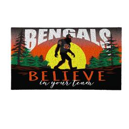 Evergreen Enterprises - Cincinnati Bengals 28" x 16" Bigfoot Believe in Your Team Turf Door Mat - Multicolor