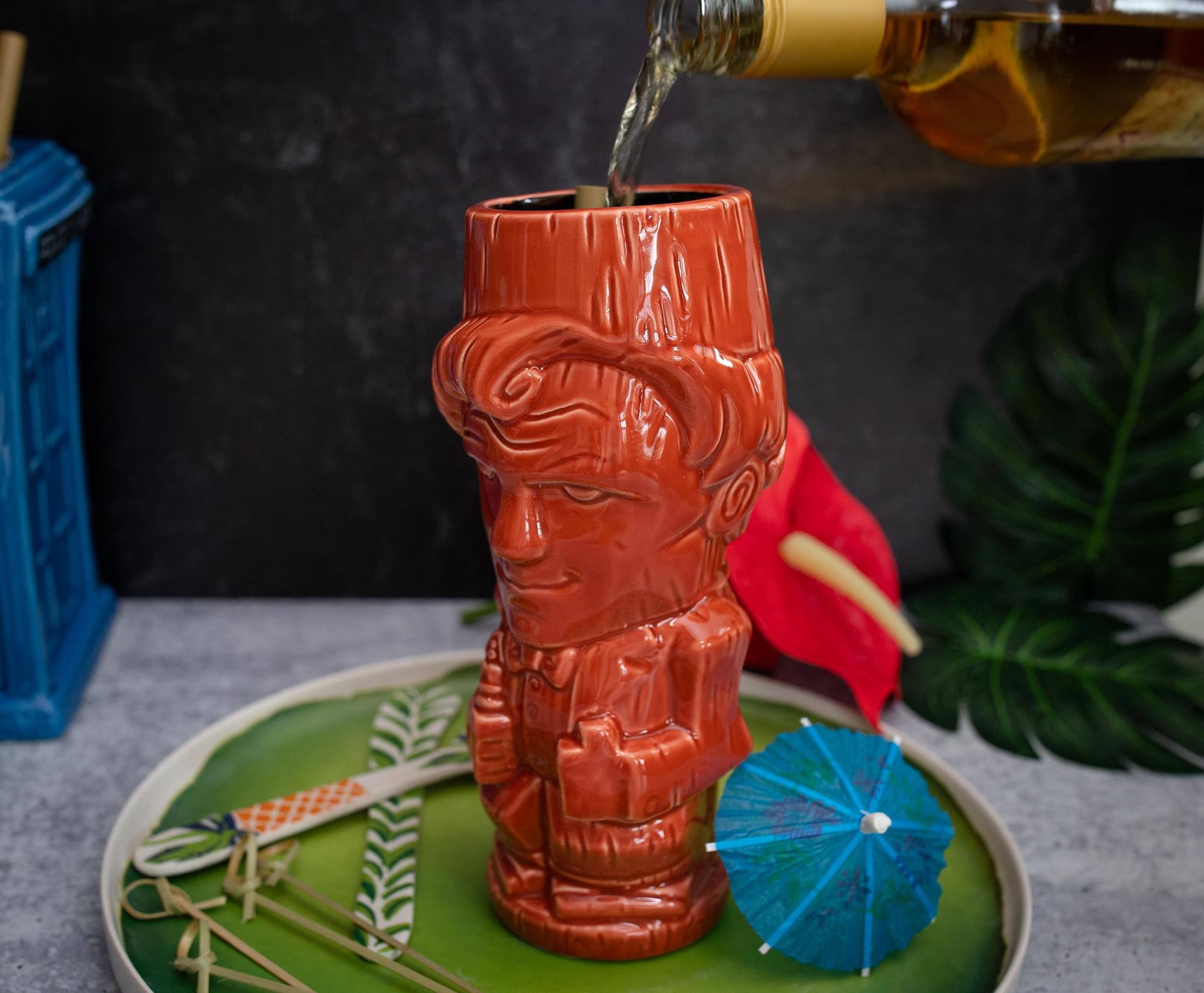 Alt View 2. ThinkGeek - Geeki Tikis Doctor Who Eleventh Doctor Ceramic Mug | Holds 20 Ounces - Brown.