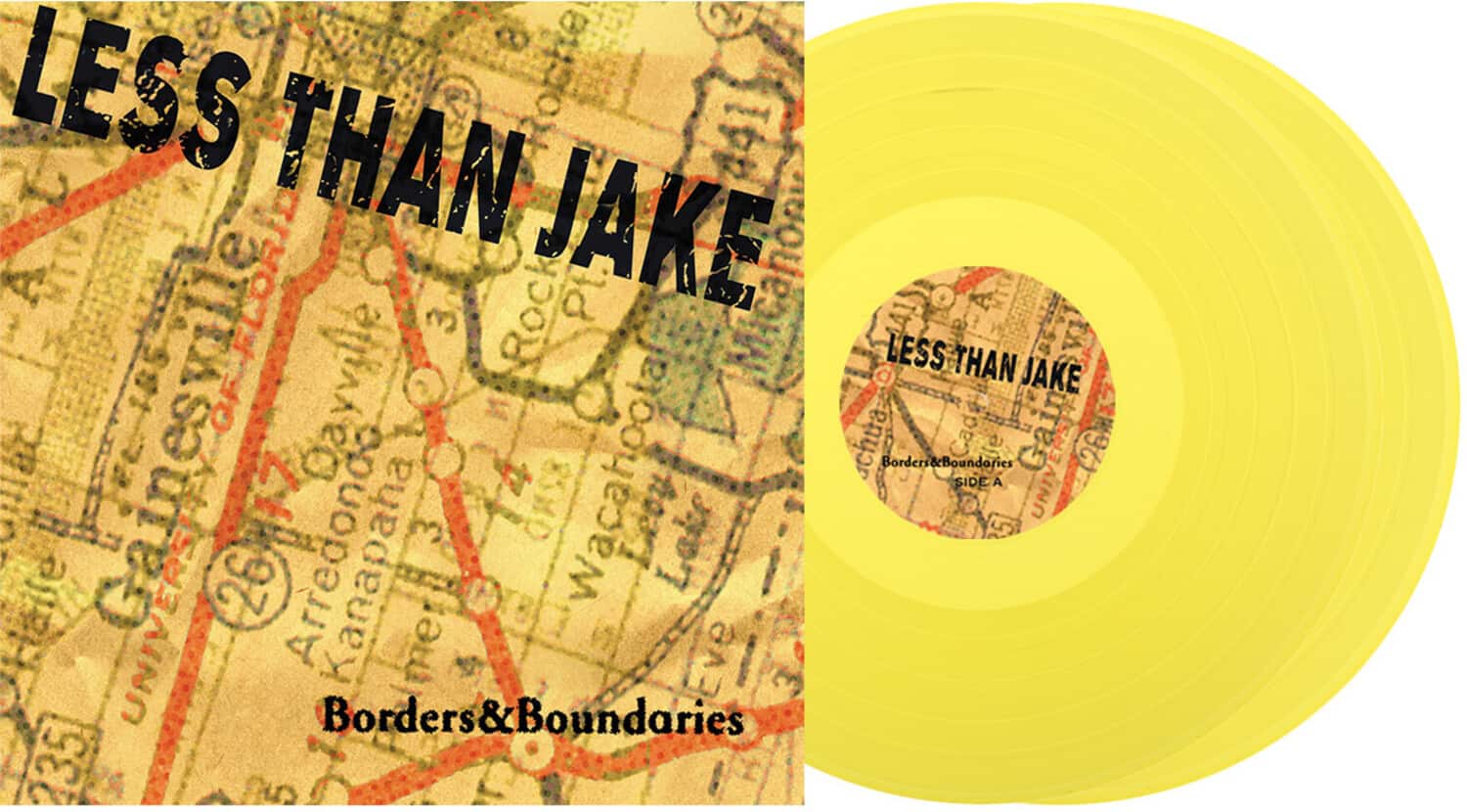 Less than Jake - Borders & Boundaries 25th Anniversary - Yellow   - VINYL LP price history on PriceWatchPro