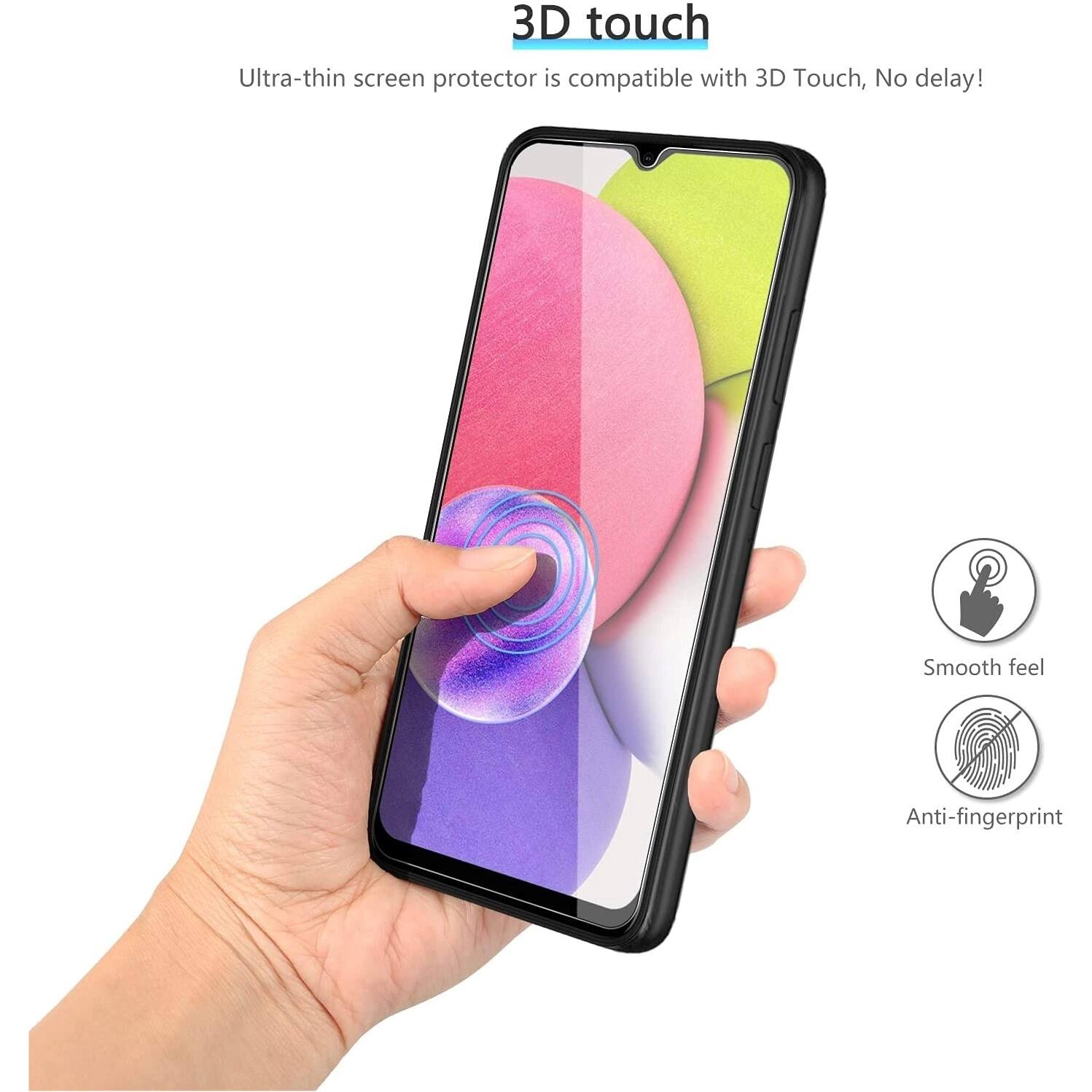 Alt View 14. SaharaCase - ZeroDamage Ultra Strong+ HD Glass Screen Protector for Samsung Galaxy A03 and A03s (2-Pack) - Clear.