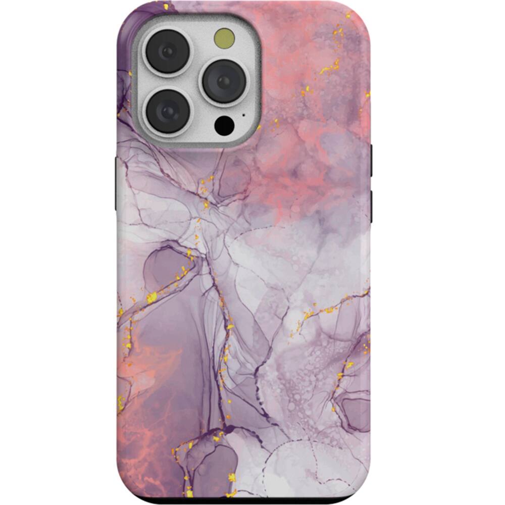 Front. ArtsCase - StrongFit Designers Case for Apple iPhone 14 Pro - Purple Acuarela ONE.
