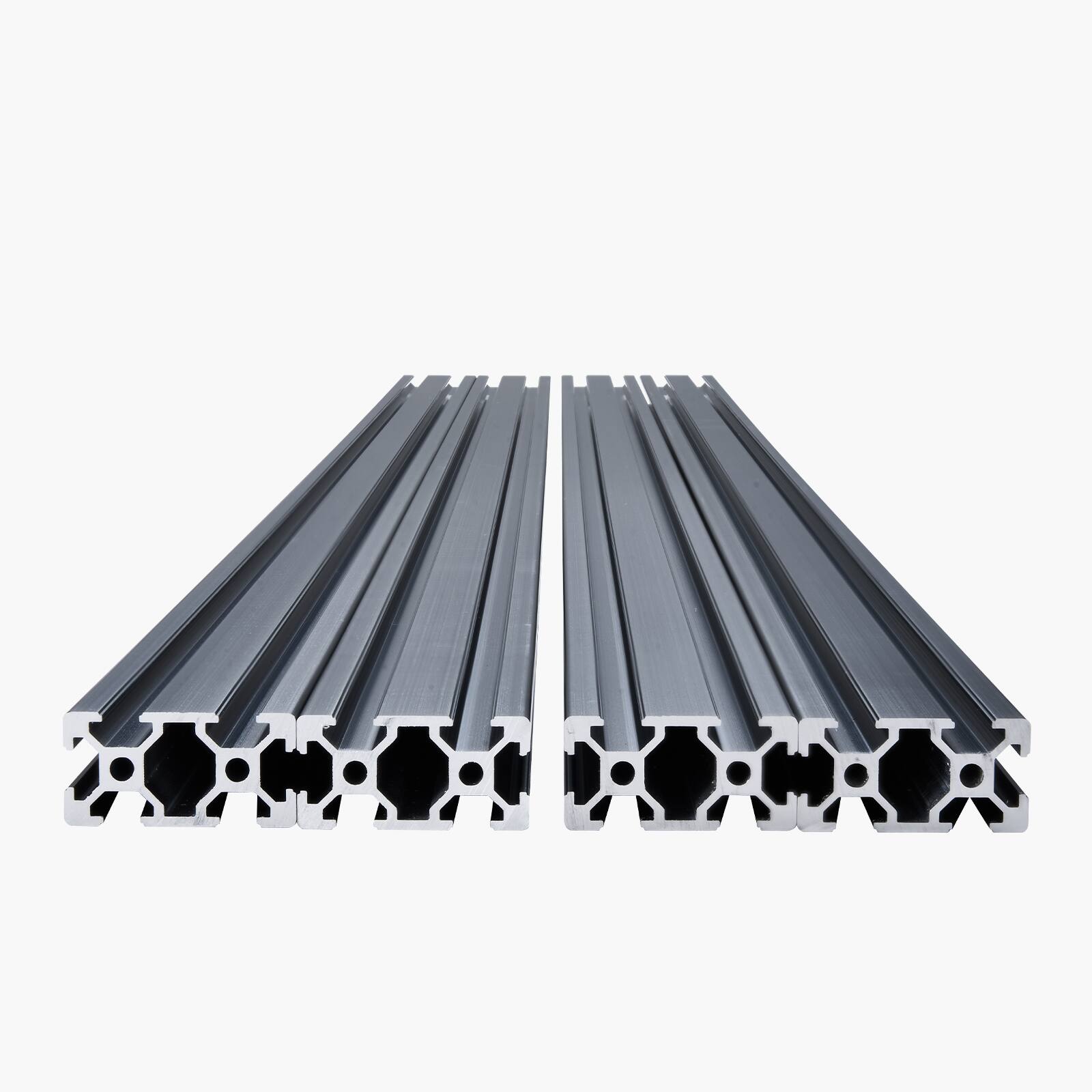 Alt View 5. VEVOR - 4PCS 39.4 in (1000mm) T Slot 2040 Aluminum Extrusion Profile, European Standard Anodized Linear Rail, High-Strength - Black.