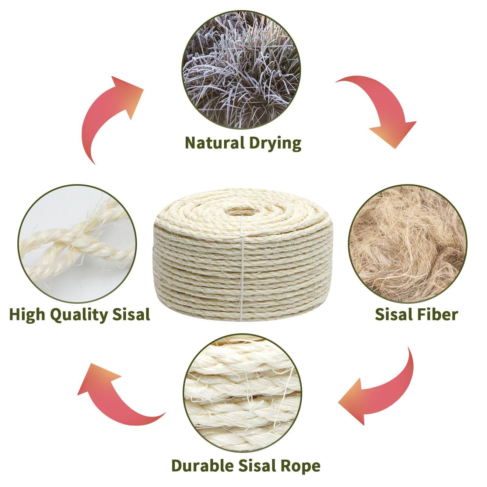 Natural Drying  
High Quality Sisal  
Sisal Fiber  
Durable Sisal Rope