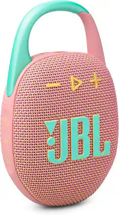 Clip 5 - Ultra-Portable, Waterproof & Dustproof Bluetooth Speaker, Big JBL Pro Sound with Punchy bass, (Pink)
