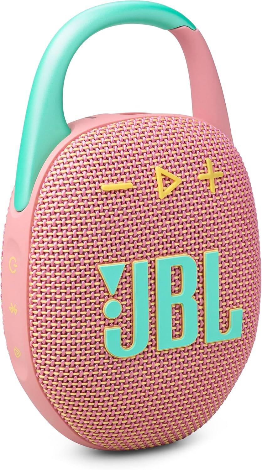 Front. JBL - JBL Clip 5 - Ultra-Portable, Waterproof & Dustproof Bluetooth Speaker, Big JBL Pro Sound with Punchy bass, (Pink).