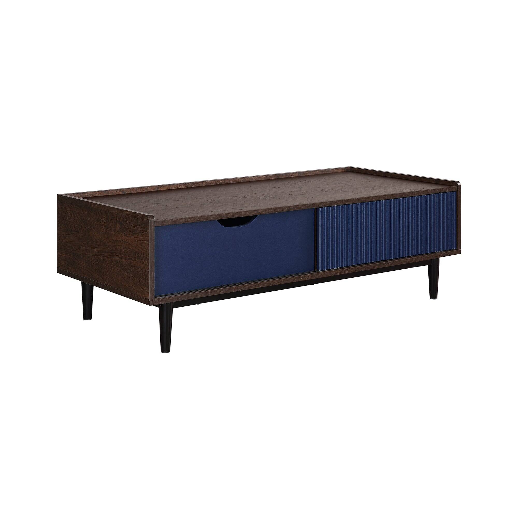 Alt View 7. Manhattan Comfort - Duane Mid-Century Modern 47" Coffee Table - Navy Blue.
