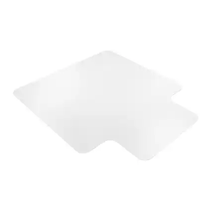 Front. Floortex - Vinyl Lipped Chair Mat for Carpets up to 3/8" - 36" x 48" - Clear.