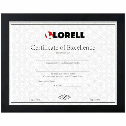 LORELL Certificate of Excellence
This certifies that
in recognition of outstanding service for
has been duly selected by the Committee of Awards to receive this certificate
Given on this day of
In the year
Signature Signature