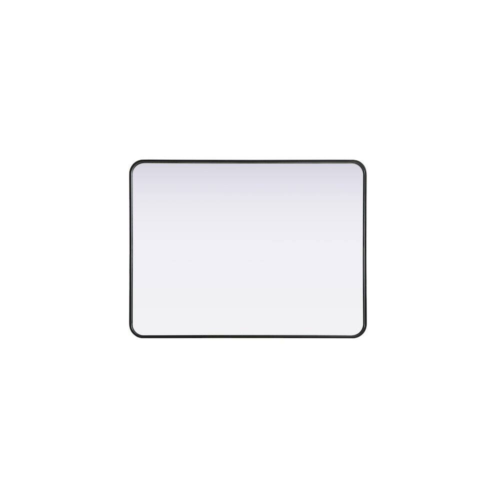 Alt View 4. Elegant Decor - Contour Metal Rectangle Mirror 30x40 in Black - Black.