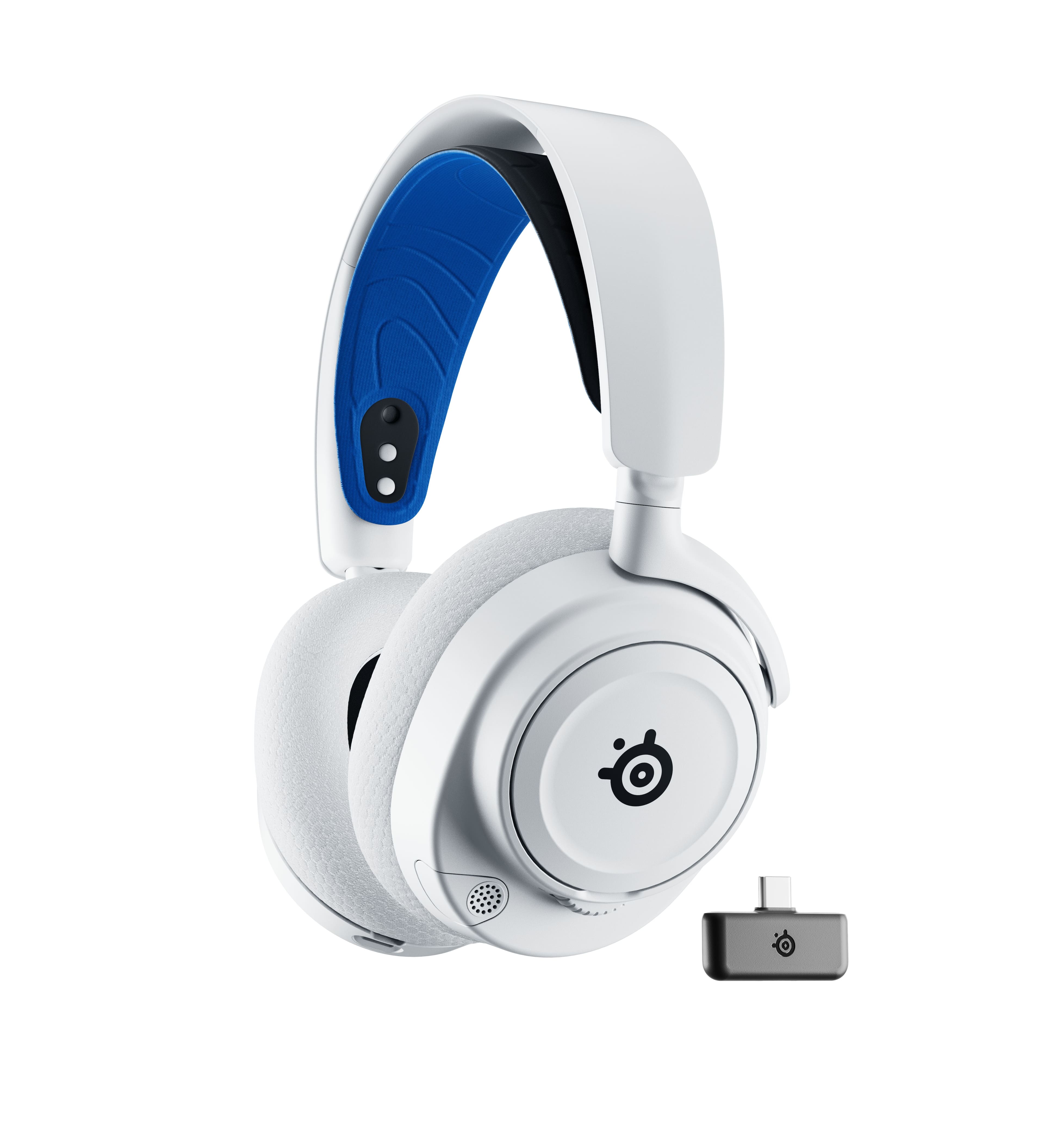 Front. SteelSeries - Arctis Nova 7P Wireless Gaming Headset for PS5, PS4 - White.