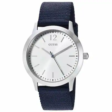 Front. Guess - Guess Men's Exchange White Dial Watch - W0976G2 - White.