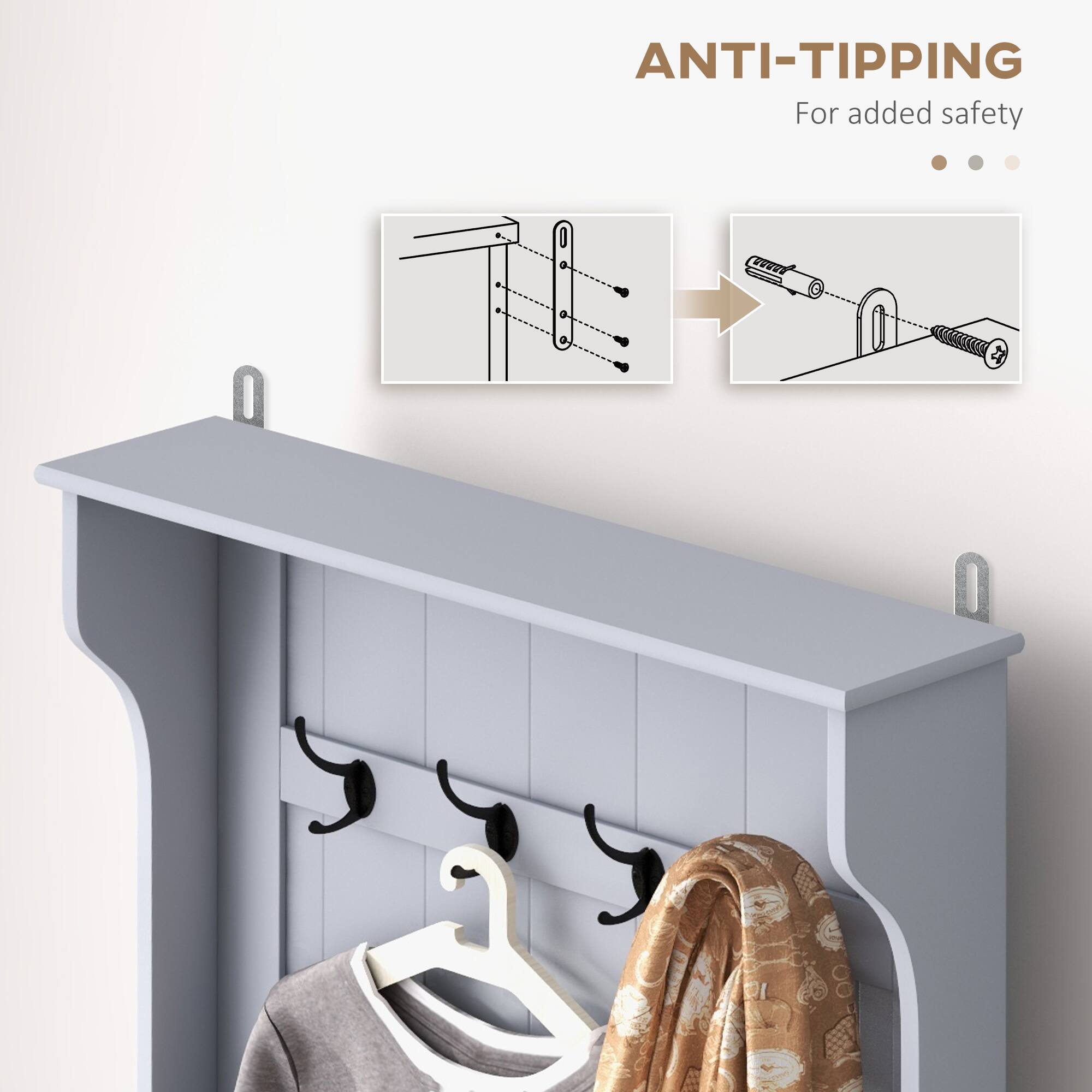 ANTI-TIPPING For added safety