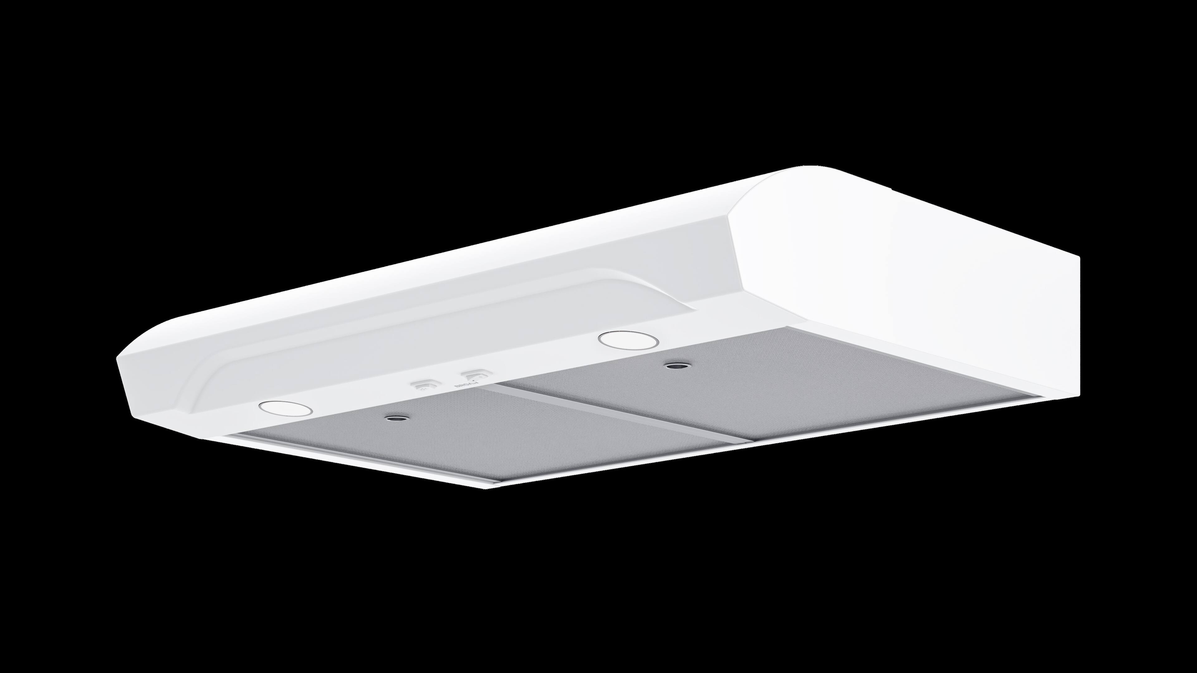 Left. Broan - Alta 30-Inch 350 MAX Blower CFM 1.5 Sones Range Hood - White.