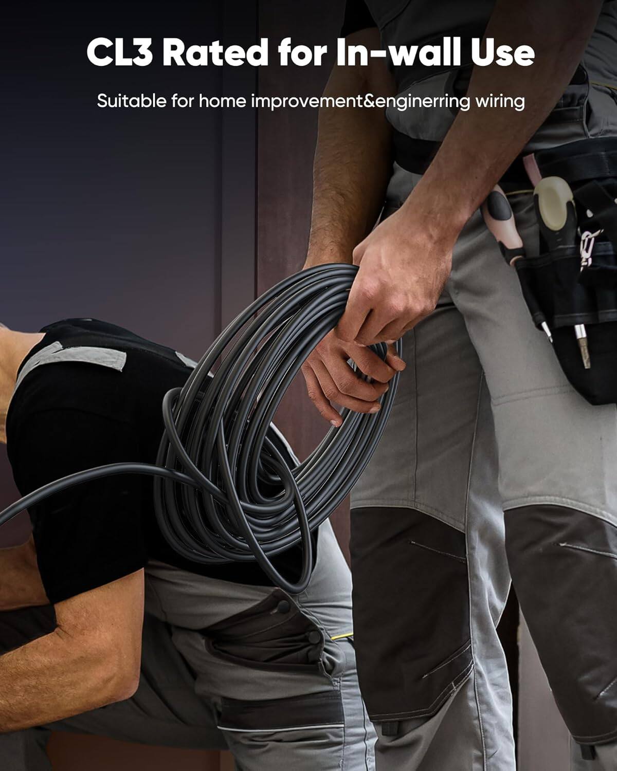 CL3 Rated for In-wall Use  
Suitable for home improvement & engineering wiring