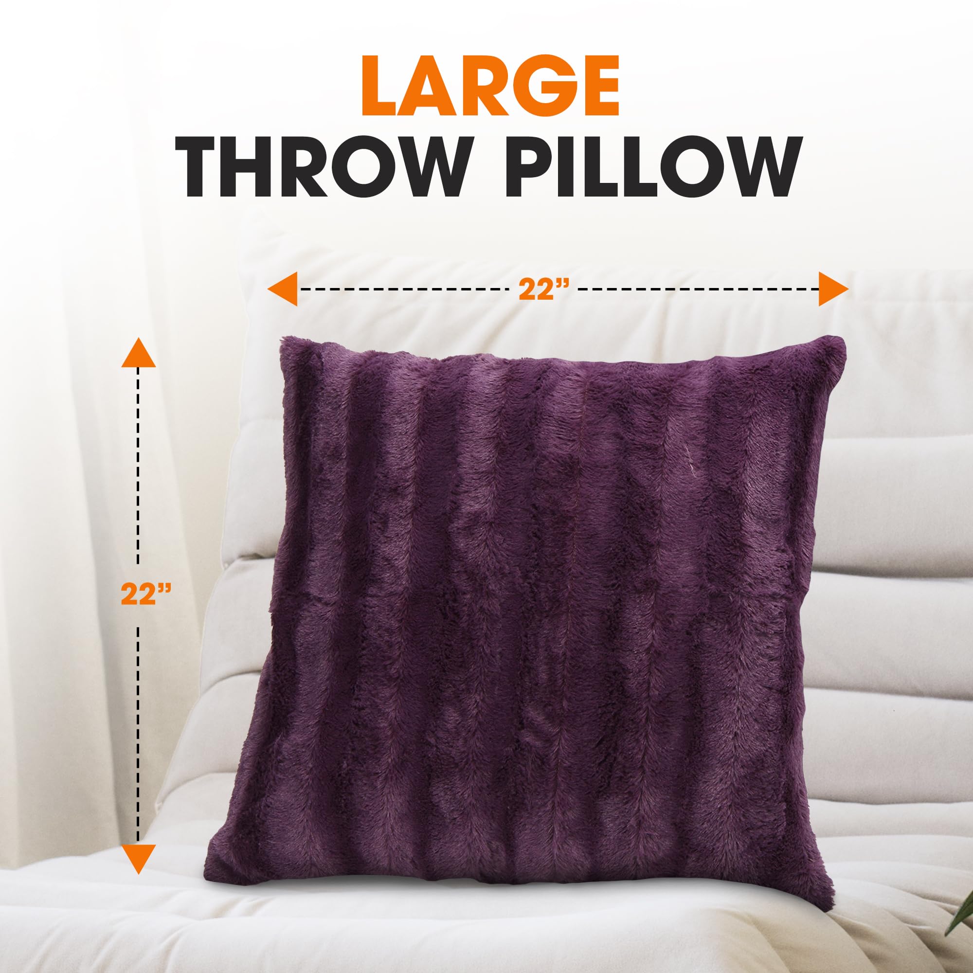 LARGE THROW PILLOW  
22" x 22"