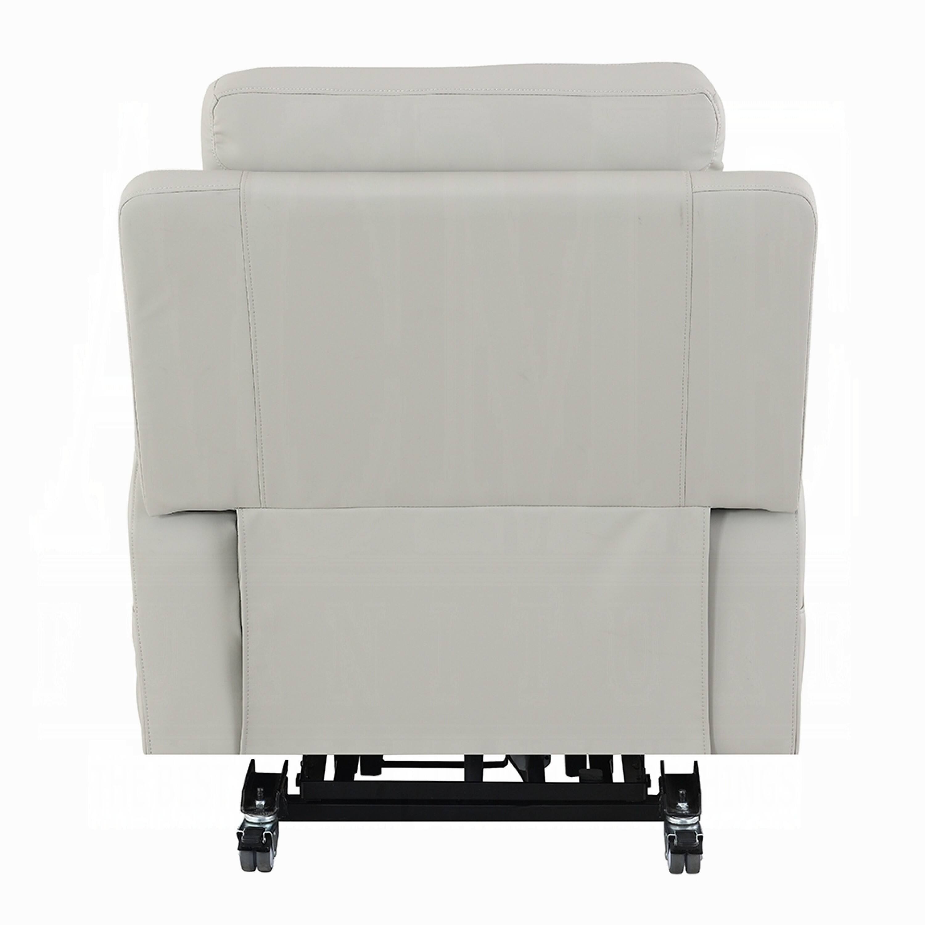 Alt View 3. Manhattan Lane - Arshie Power Lift Recliner Chair, Heating n Massage - Light Gray.