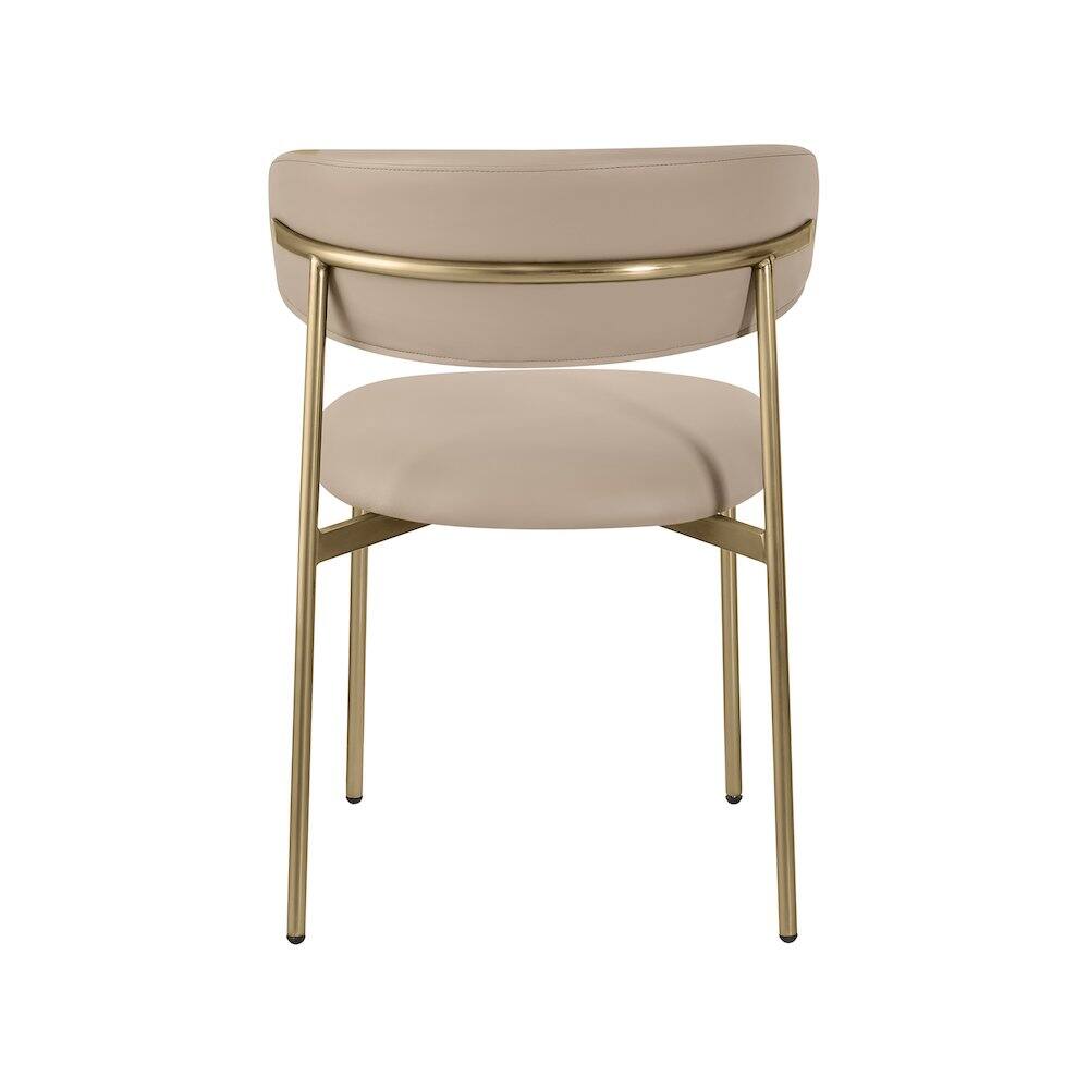 Alt View 1. Meridian Furniture - Lupita Taupe Vegan Leather Dining Chair, Set of 2 - Brown.