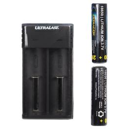 UltraLast - Ul1865k-26 Lithium Ion Charger/batteries Combo Kit