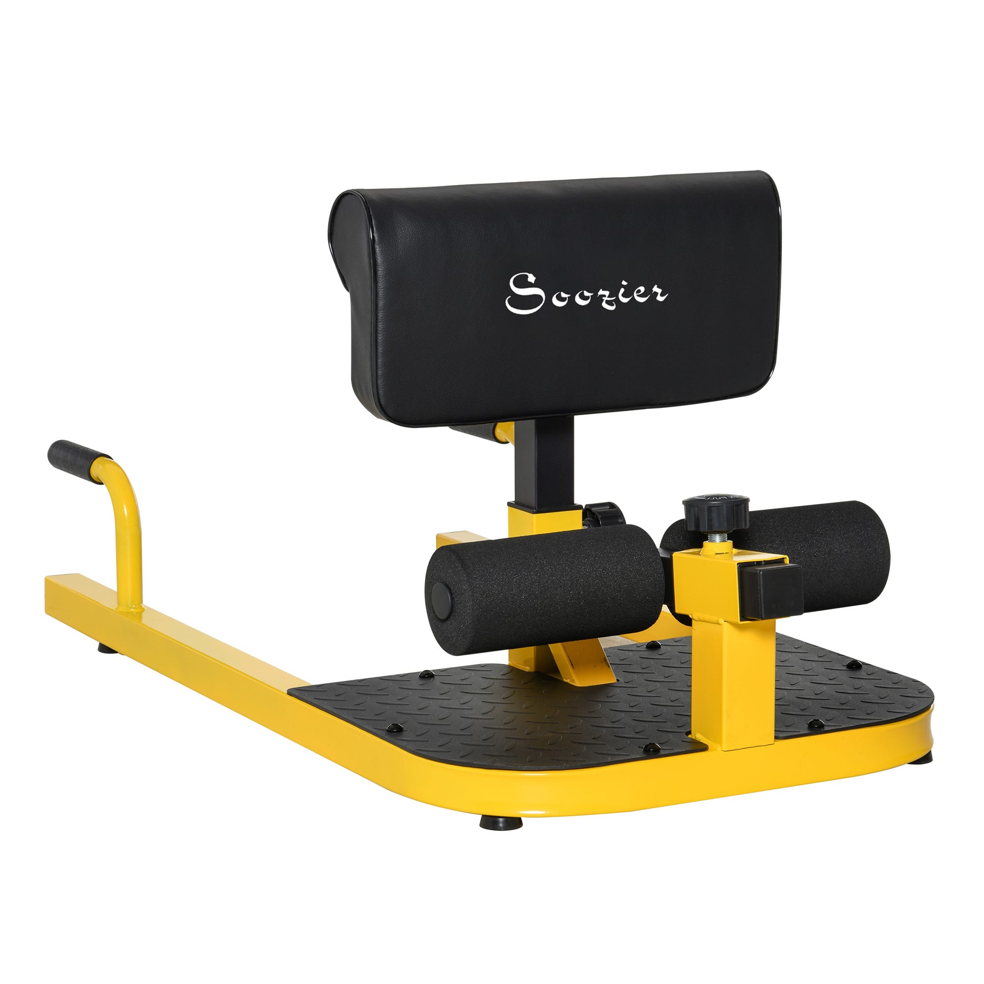 Soozier - 3-in-1 Padded Push Up Sit Up Deep Sissy Squat Machine Home Gym Fitness Equipment - Yellow