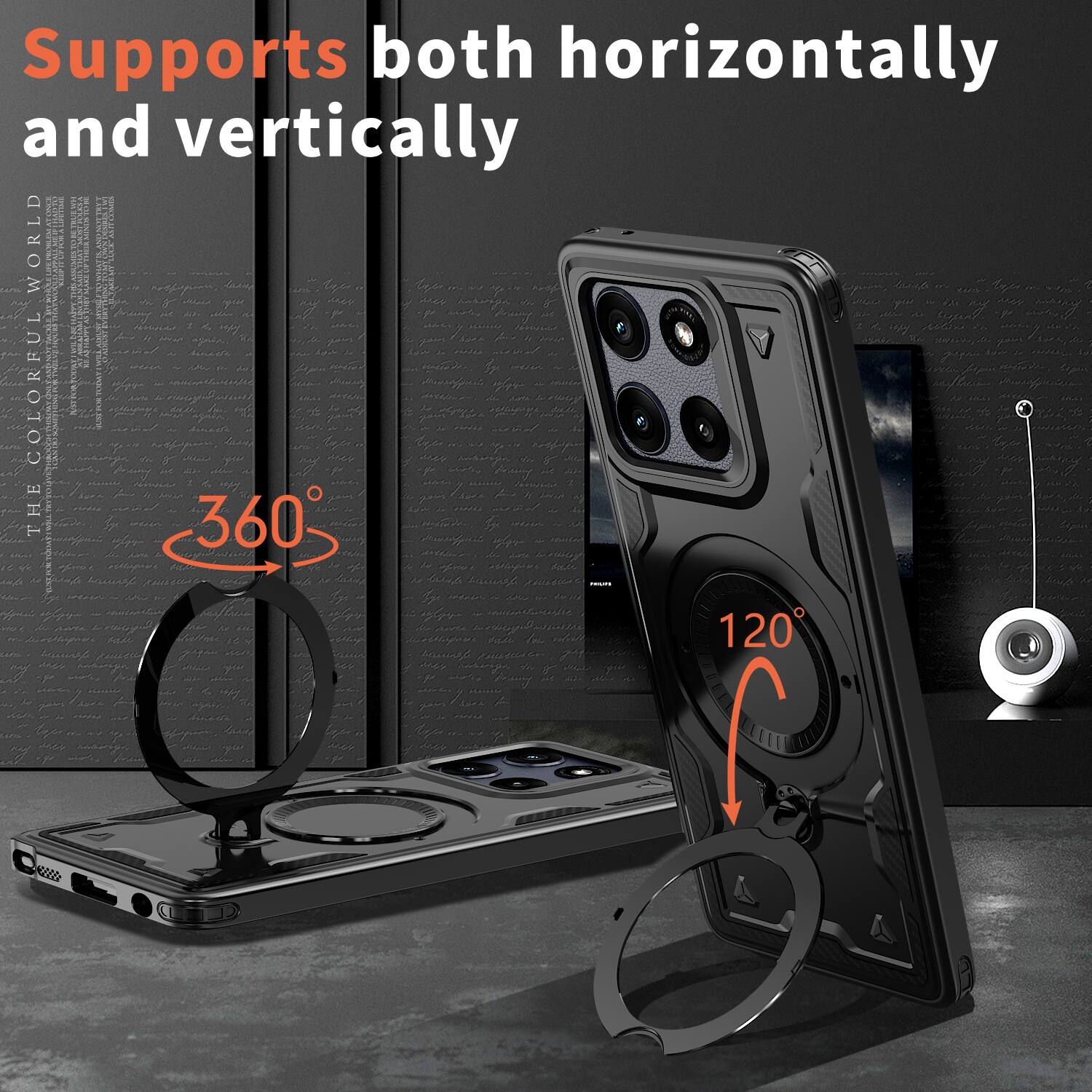 Supports both horizontally and vertically