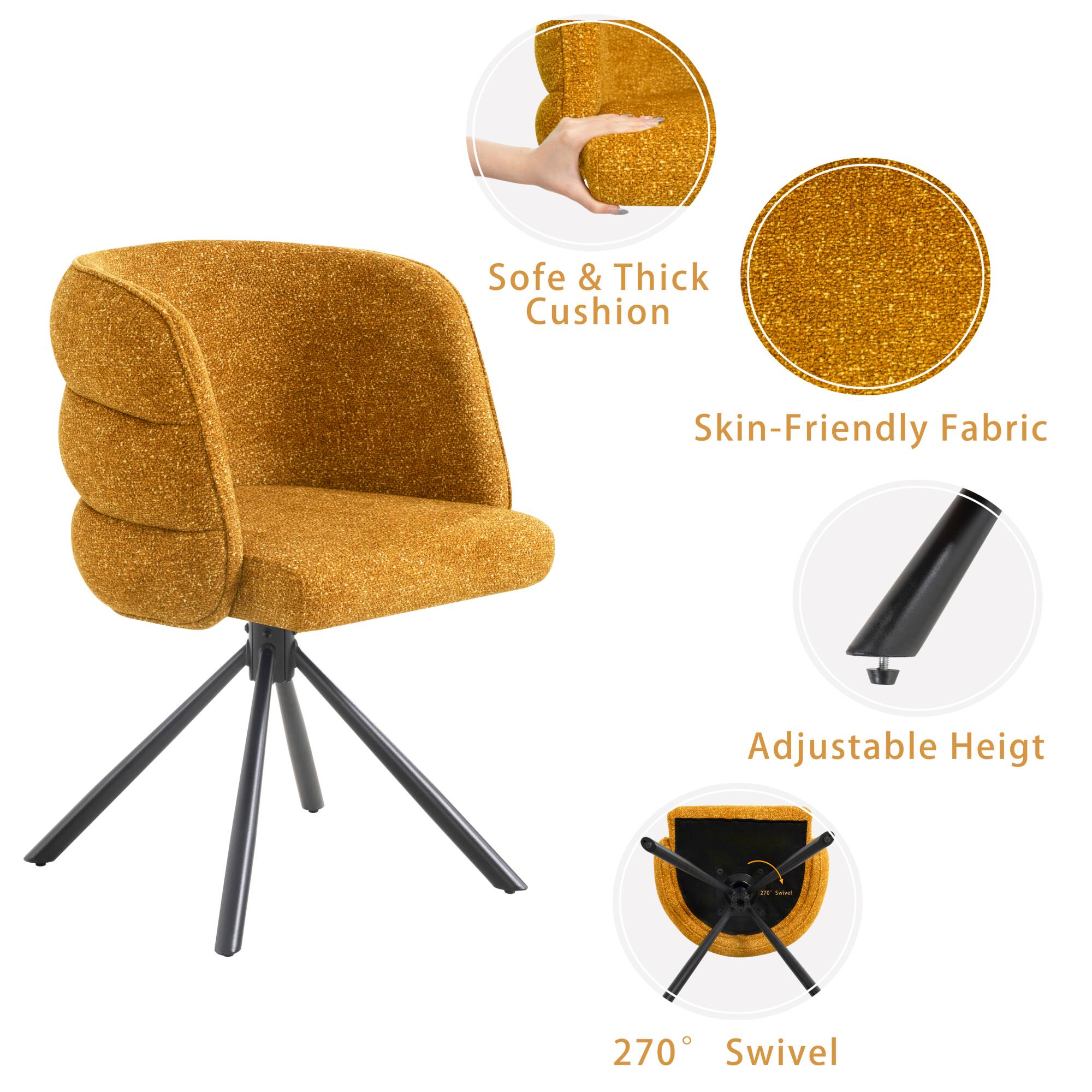 - Soft & Thick Cushion
- Skin-Friendly Fabric
- Adjustable Height
- 270° Swivel