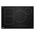 Whirlpool - 30 in. Wide 4 element Electric Induction Cooktop with Temp Cook Technology and WipeClean Coating - Black
