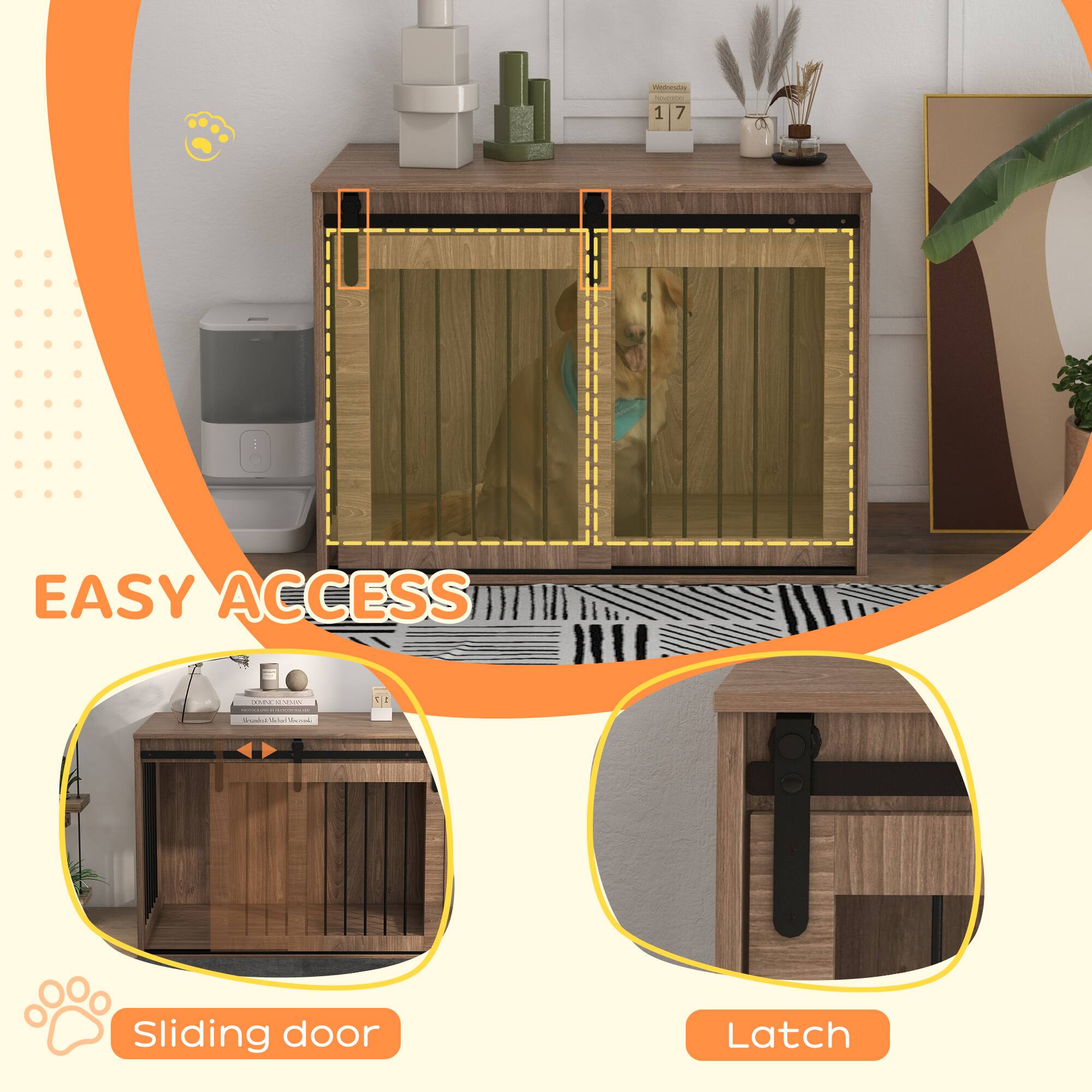 EASY ACCESS

- Sliding door
- Latch

17 cm