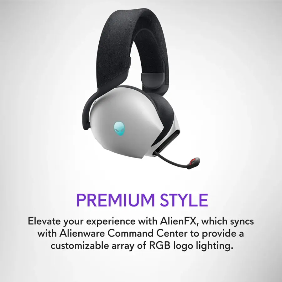 Premium Style: Elevate your experience with AlienFX, which syncs with Alienware Command Center to provide a customizable array of RGB logo lighting.
