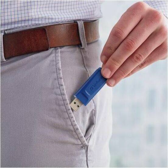 Alt View 1. Verbatim - 8GB USB Flash Drive - Blue - 8GB - Blue.