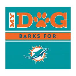 Imperial - Miami Dolphins 10" x 10.5" Dog Barks Wall Art - Multicolor