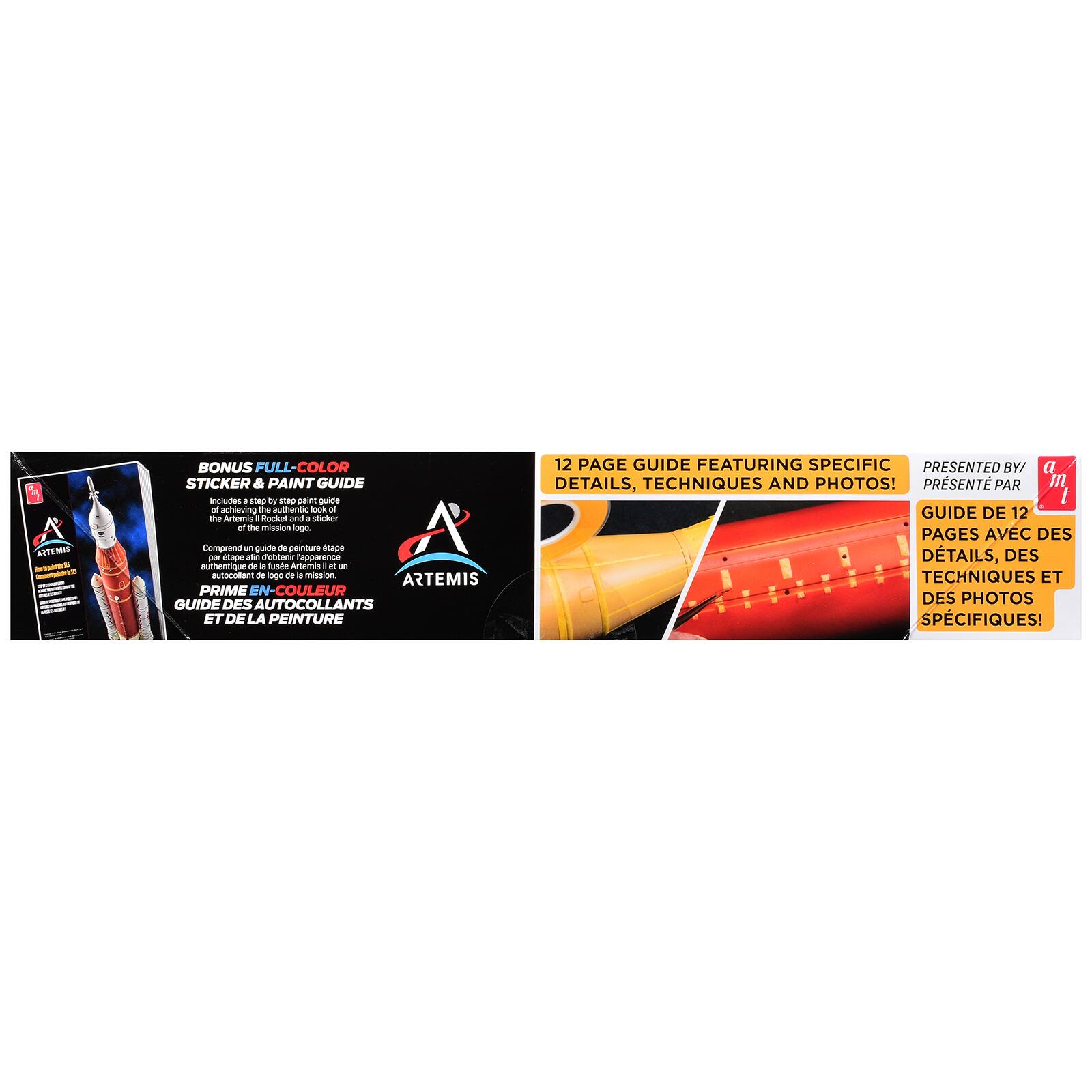 ALTEMIS nntoca - BONUS FULL-COLOR STICKER & PAINT GUIDE includes step by step paint guide - achieving the authentic - of the Artemis rocket and sticker - the mission - comprend - puide de peinture dnage par EDE alm ntena aocerence authentique de - Nut Arternis  - than autortiam d - de - - ARTEMIS PRIME EN-COULEUR GUIDE DES AUTOCOLLANTS ET DE LA PEINTURE 12 PAGE GUIDE FEATURING SPECIFIC PRESENTED BY/ a DETAILS, TECHNIQUES AND PHOTOS! PRSENTE PAR TI t GUIDE DE 12 PAGES AVEC DES DTAILS, DES TECHNIQUES ET DES PHOTOS SPÉCIFIQUES!