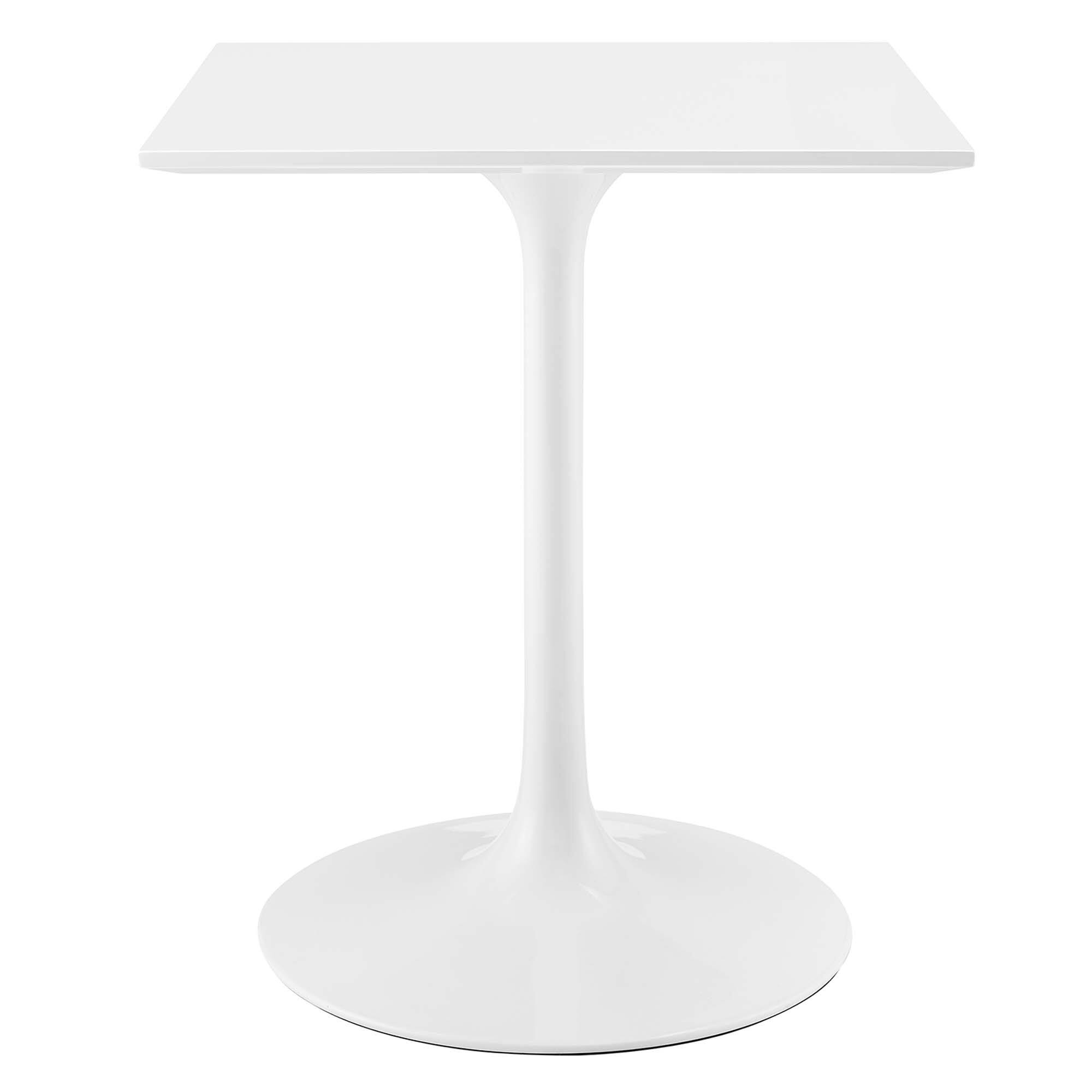 Angle. Modway - Lippa Square Wood Dining Table - White.
