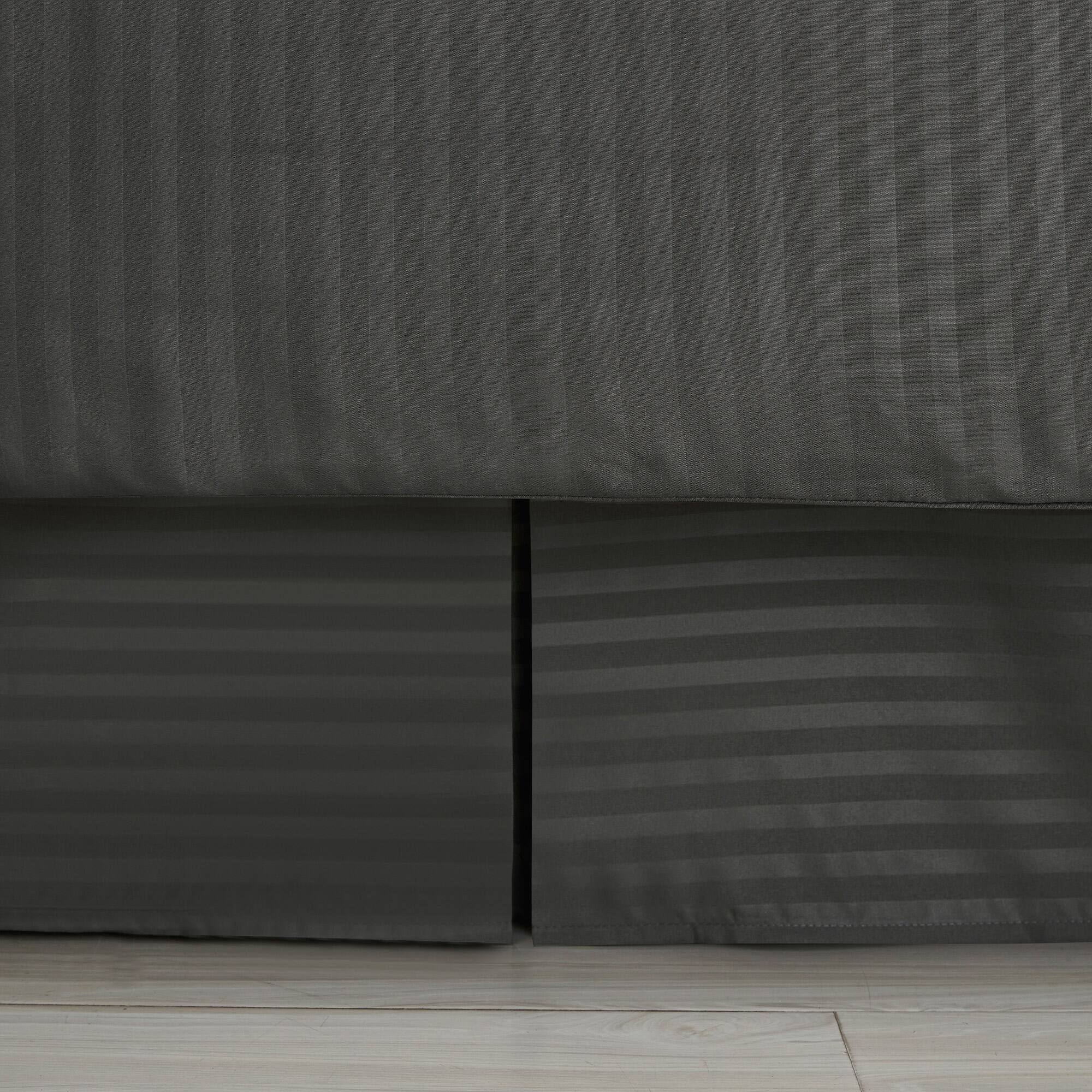 Alt View 1. Sweet Home Collection - 6 Piece Embossed Dobby Stripe Bed in a Bag All Season Complete Set with Sheets - Twin - Gray.