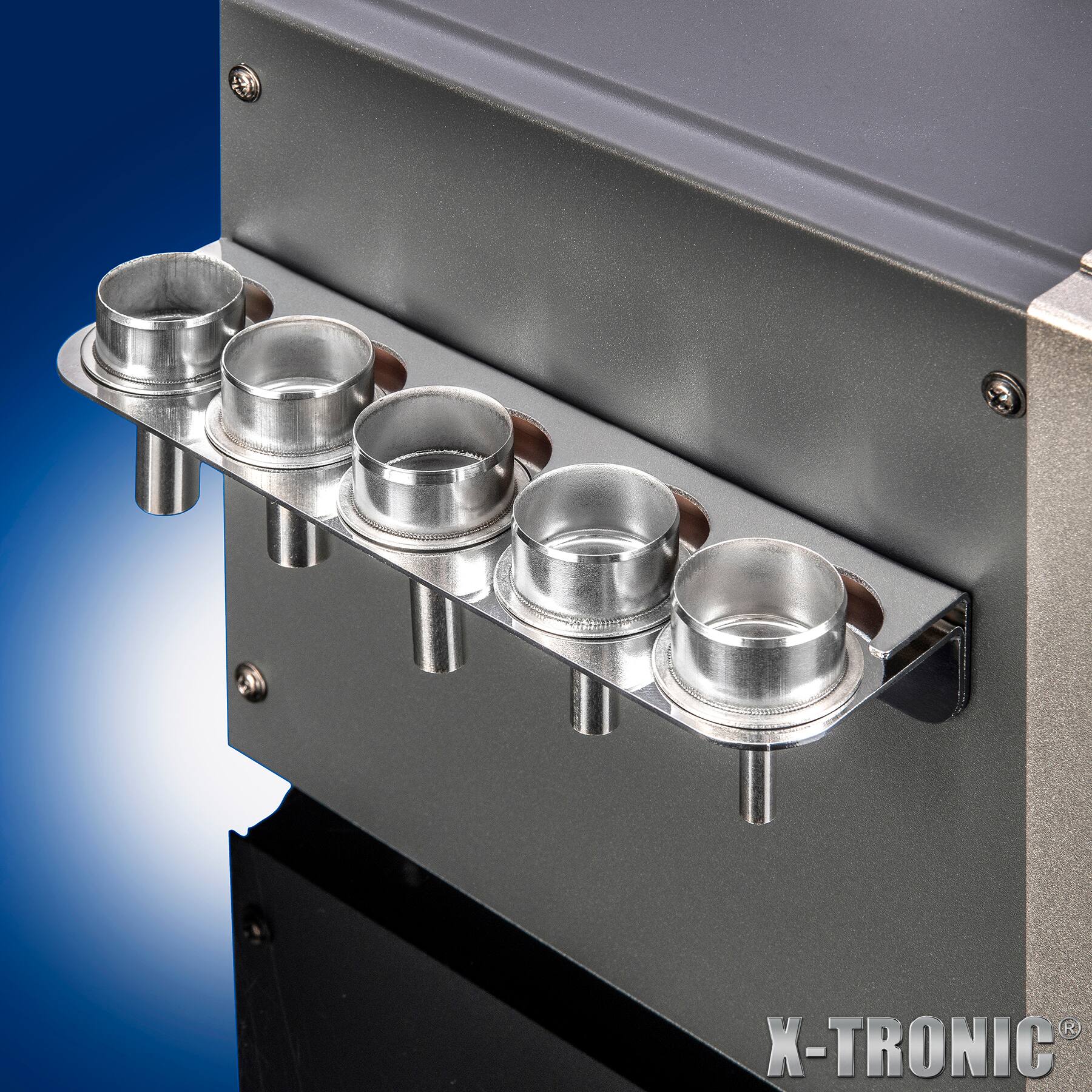 Back. X-Tronic - 4020-PRO-X 1000 W Hot Air Rework Station, Patented Quick Change Nozzle Holder, 4 Temp Presets & More - Silver.