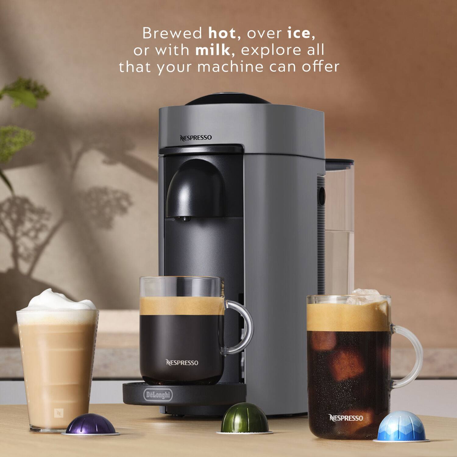 Brewed hot, over ice, or with milk, explore all that your machine can offer

NESPRESSO DeLonghi