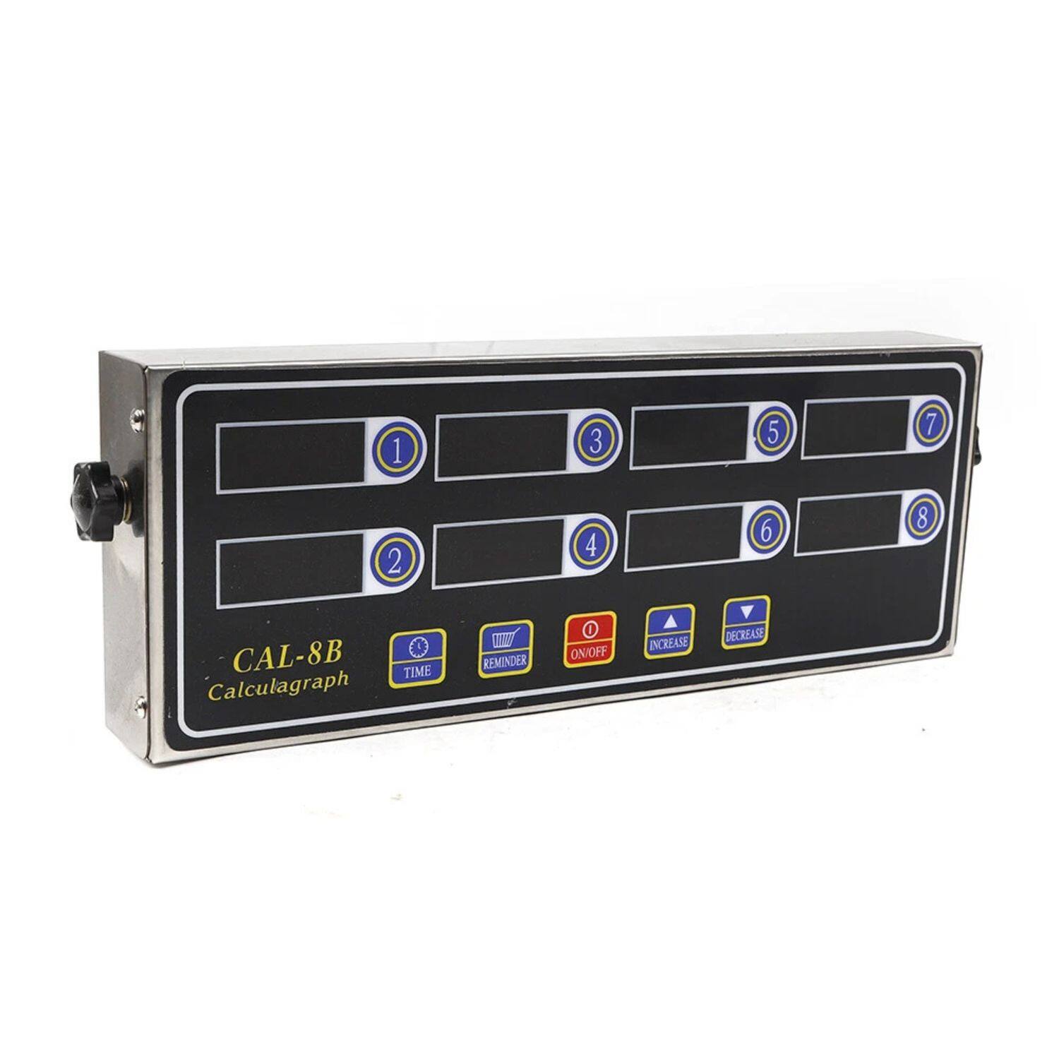 CAL-8B  
Calculagraph  

1 2 3 4 5 6 7 8  

TIME  
REMINDER  

ON/OFF  
INCREASE  
DECREASE