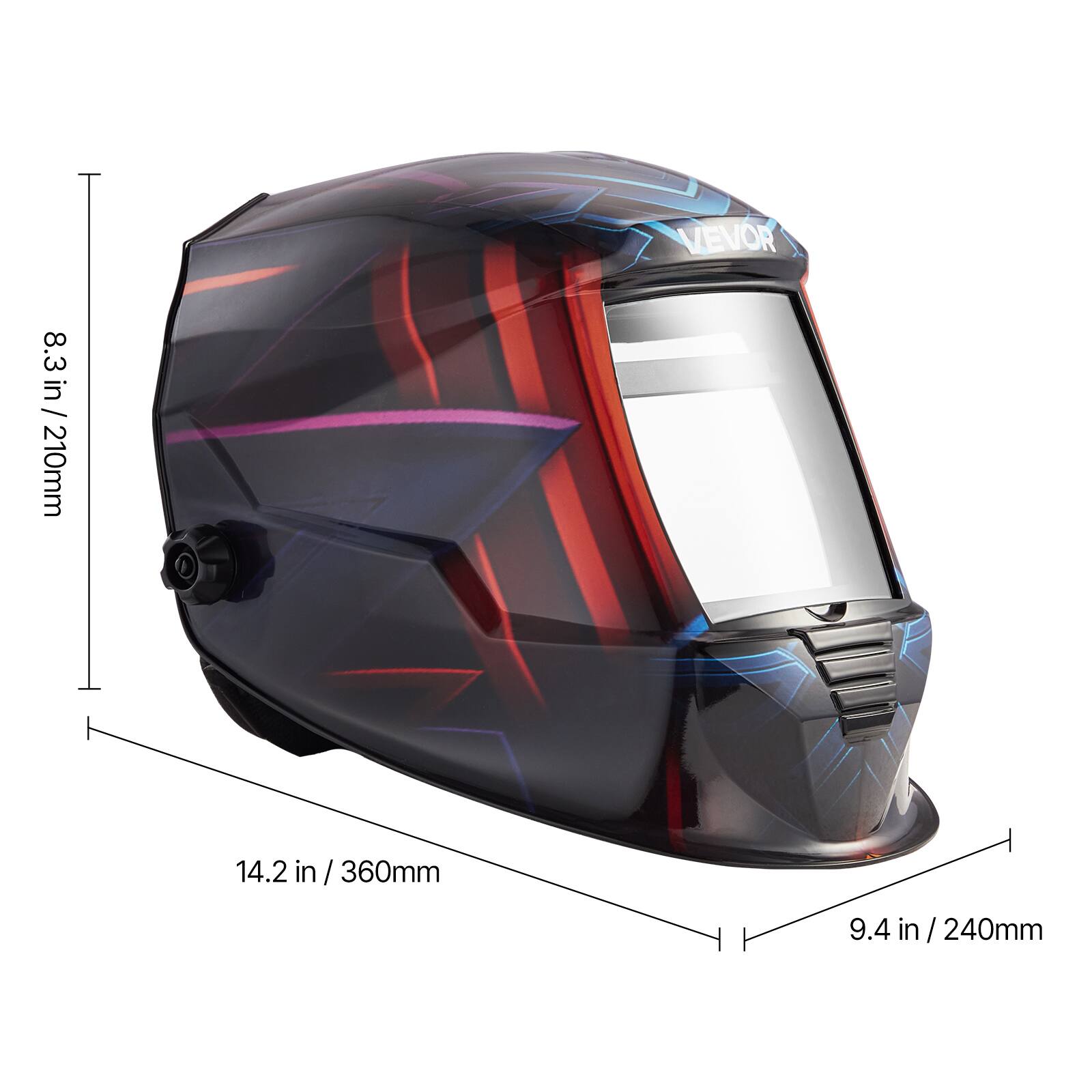 8.3 in / 210mm  
14.2 in / 360mm  
9.4 in / 240mm