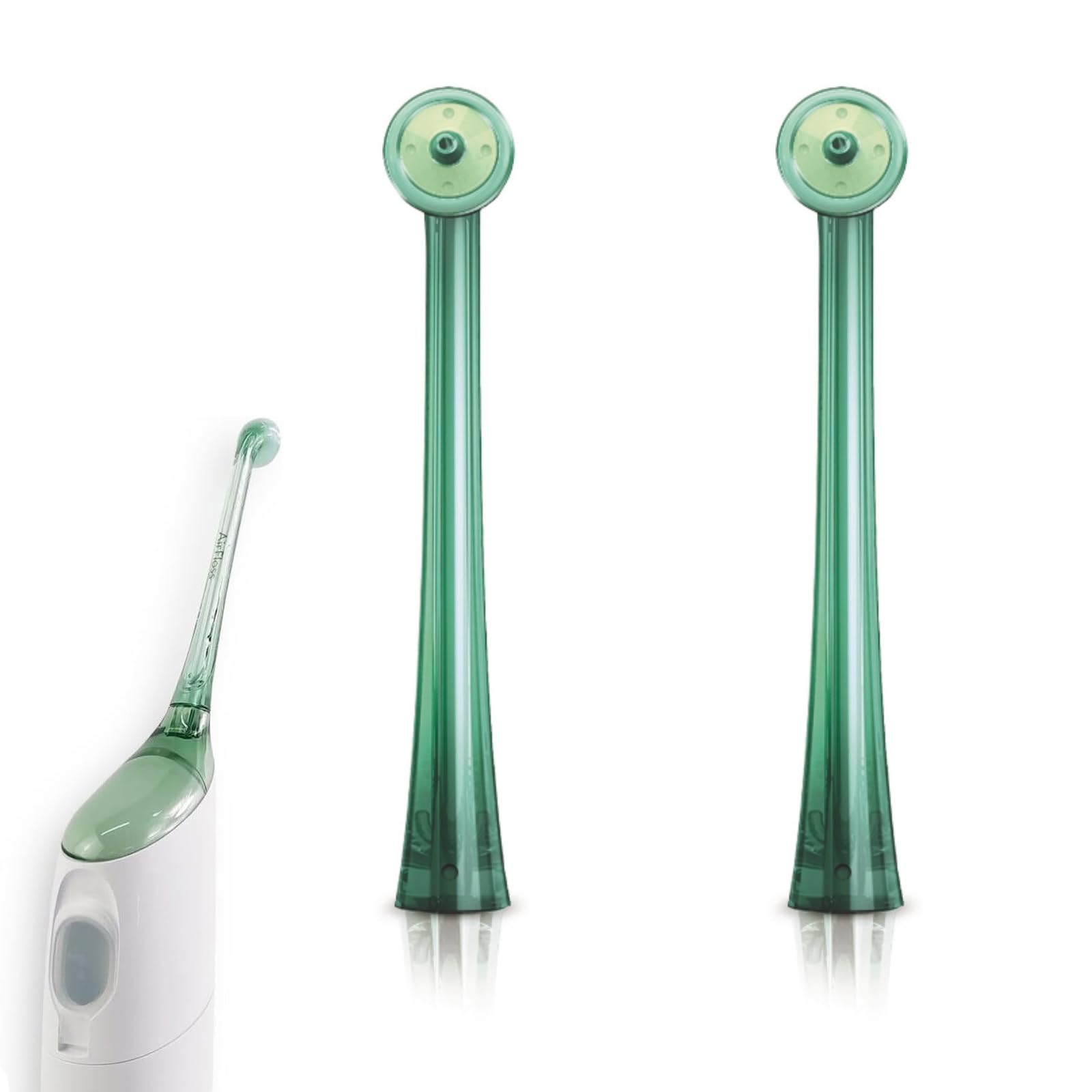 Front. ESBANY - 2 Count HX8012 Nozzles Airfloss Replacement Heads Compatible with Philips Sonicare HX8140 HX8211 Flosser Handle.