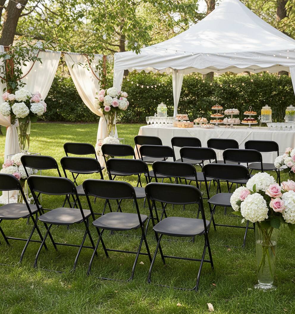 Alt View 4. AOITUN - 4 pack black metal folding chairs set - double braced steel frame for daily use - Black.