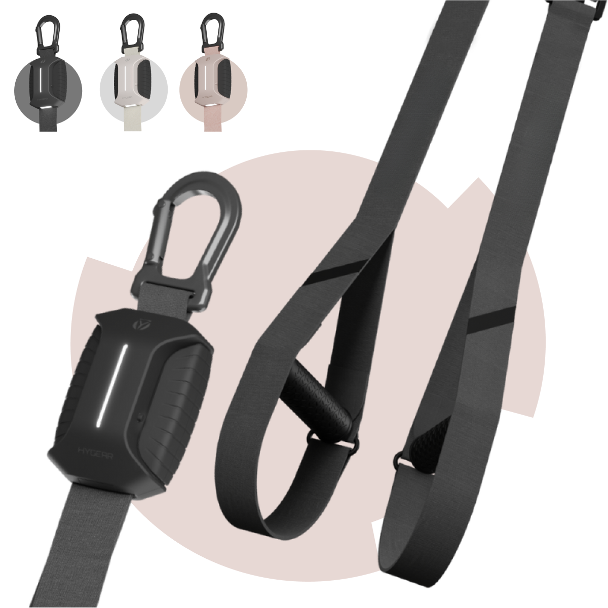 Back. Habeats - Smart Suspension Workout Straps w/ Performance Tracker & Lifetime Fitness App Access - Desert.