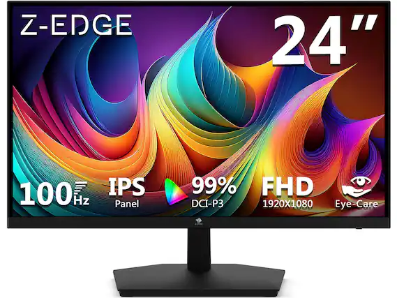 Z-EDGE 24" 100Hz IPS Panel 99% DCI-P3 FHD 1920x1080 Eye-Care