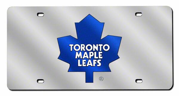 Toronto Maple Leafs NHL Classic Logo Mirror Look LASER License Plate Auto Tag